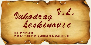 Vukodrag Leškinović vizit kartica